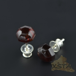 Amber stud earrings